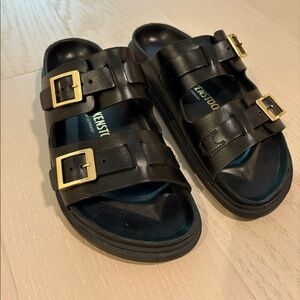 Birkenstock St Barths Natural leather sandals size 38